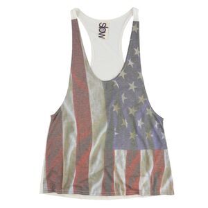 SLOW Womens Flag Racerback Tank Top, NWT